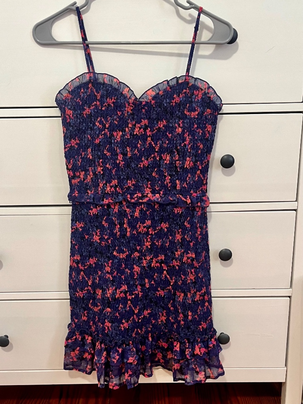 Ruffled Mini Dress ~ AQUA ~ Size Medium ~ NWOT's